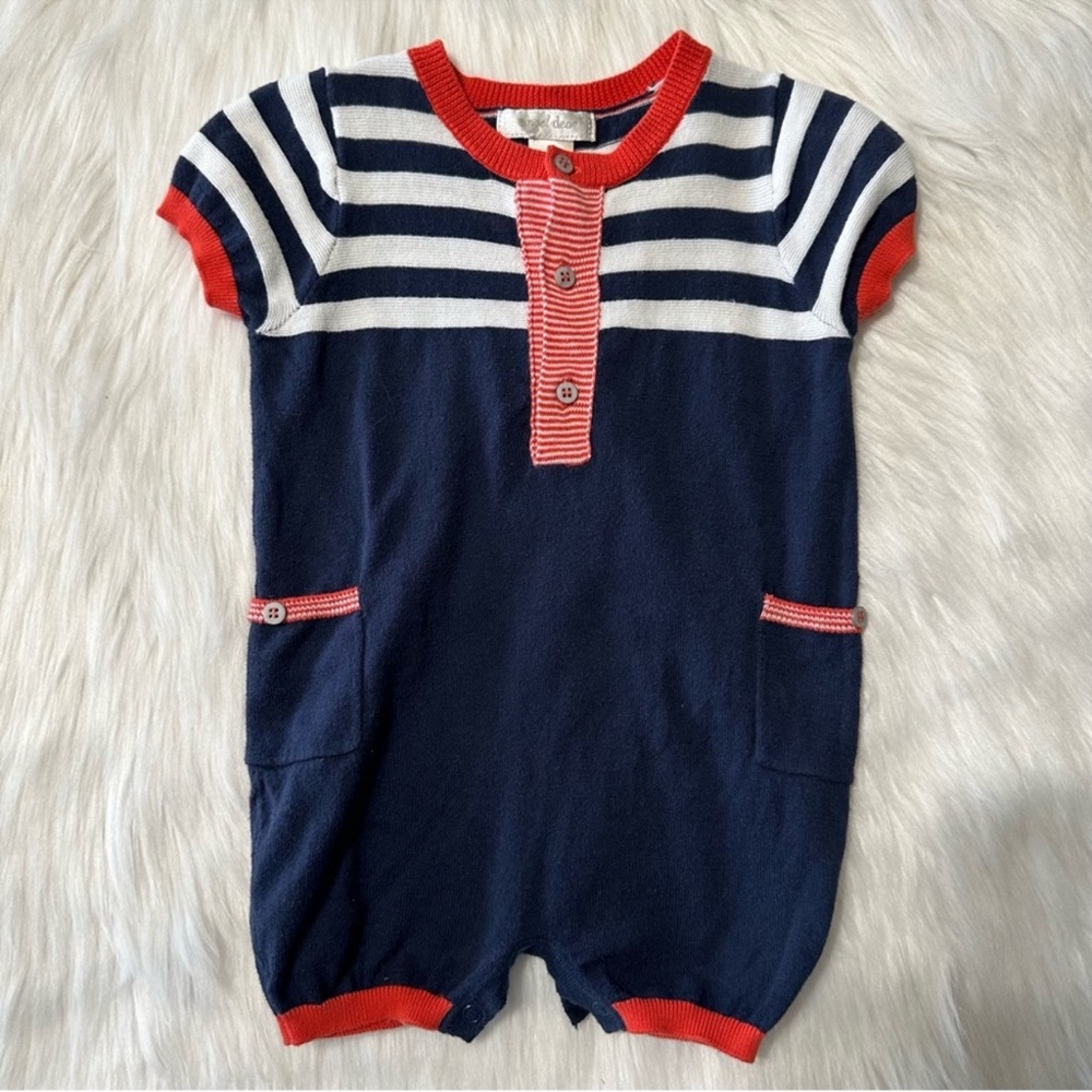 Angel Dear Nautical Knit Romper‎